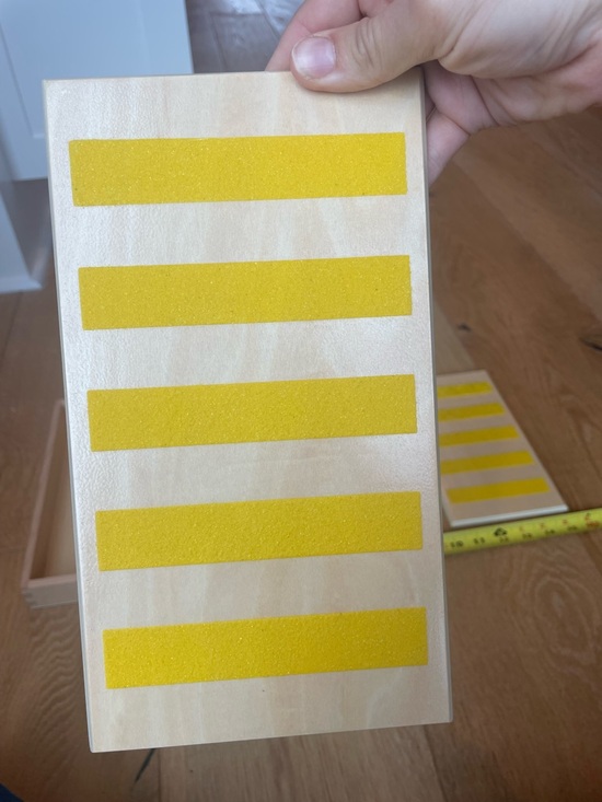 Adena Montessori Touch / Rough & Smooth Boards (3 Yellow Textured Boards) - Picture 6 of 6